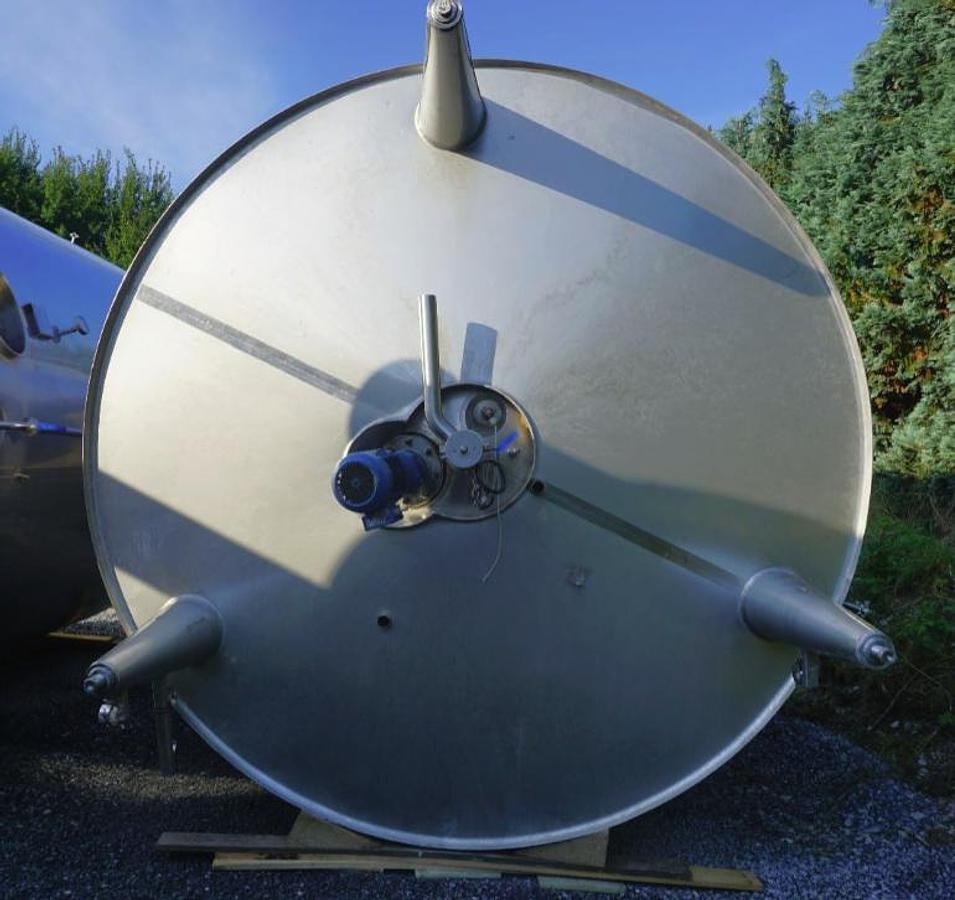 Used 22,000 Litre 316 Stainless Steel Tanks with Insulation, Heat Exchanger and Agitator