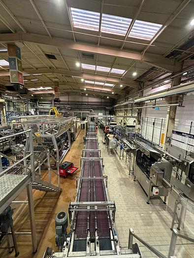 Used Complete Sidel Starcans 2000Filling Line Capacity of 76,000 cans per hour