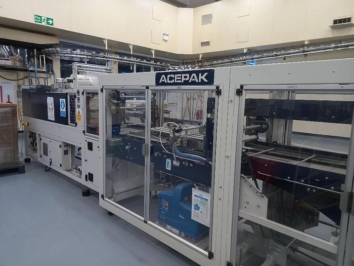 Used ACEPAK TRAY ERECTOR/SHRINK WRAPPER