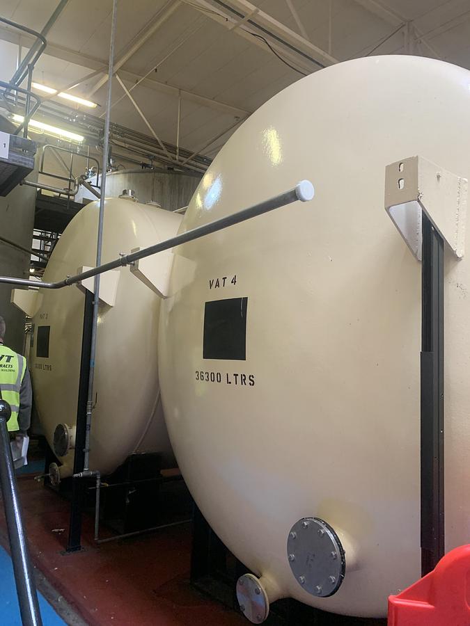 Used 6 x 32,500 Litre Glass Lined Mild Steel Spirit Storage Tanks – Ex Whisky Distillery