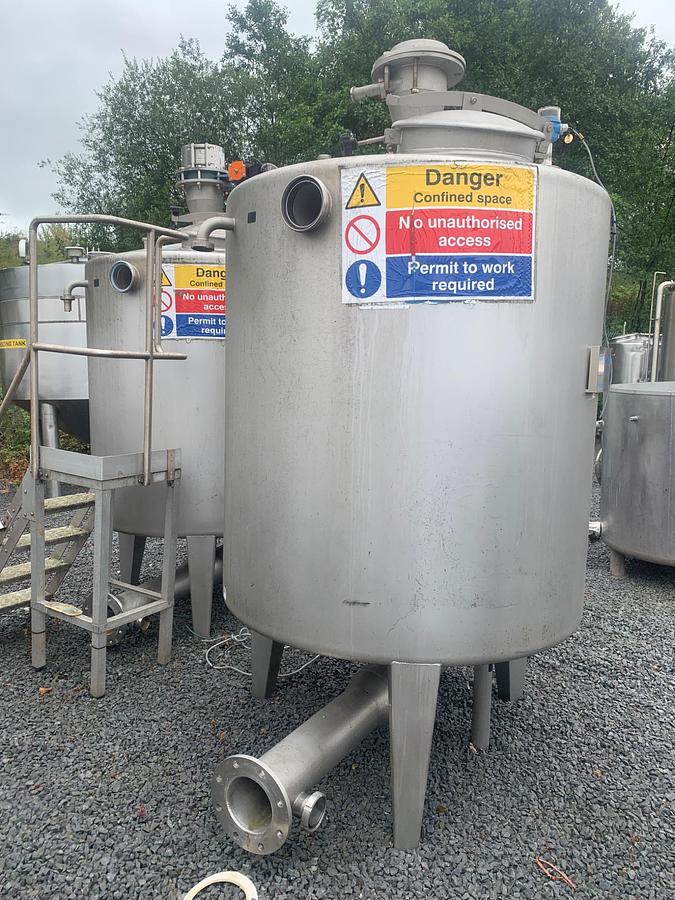 Used Miteco Contisolv CS 20C Stainless Steel Sugar Dissolving / Process Tanks