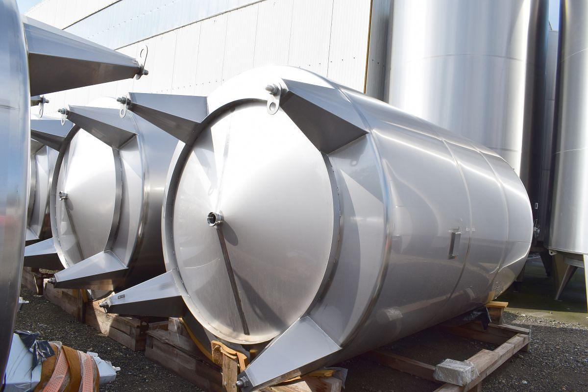 Used 12,600L AISI 316L Stainless Steel Storage Tank | Vertical Single-Skin Process Vessel