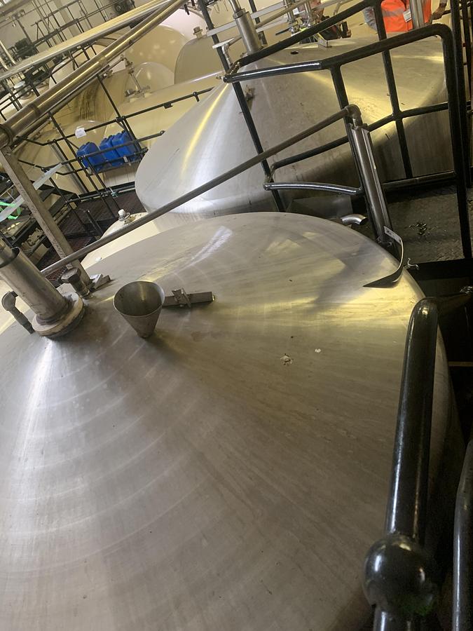 Used 2 x 59,300 Litre Stainless Steel Vertical Storage Tanks Ex Distillery