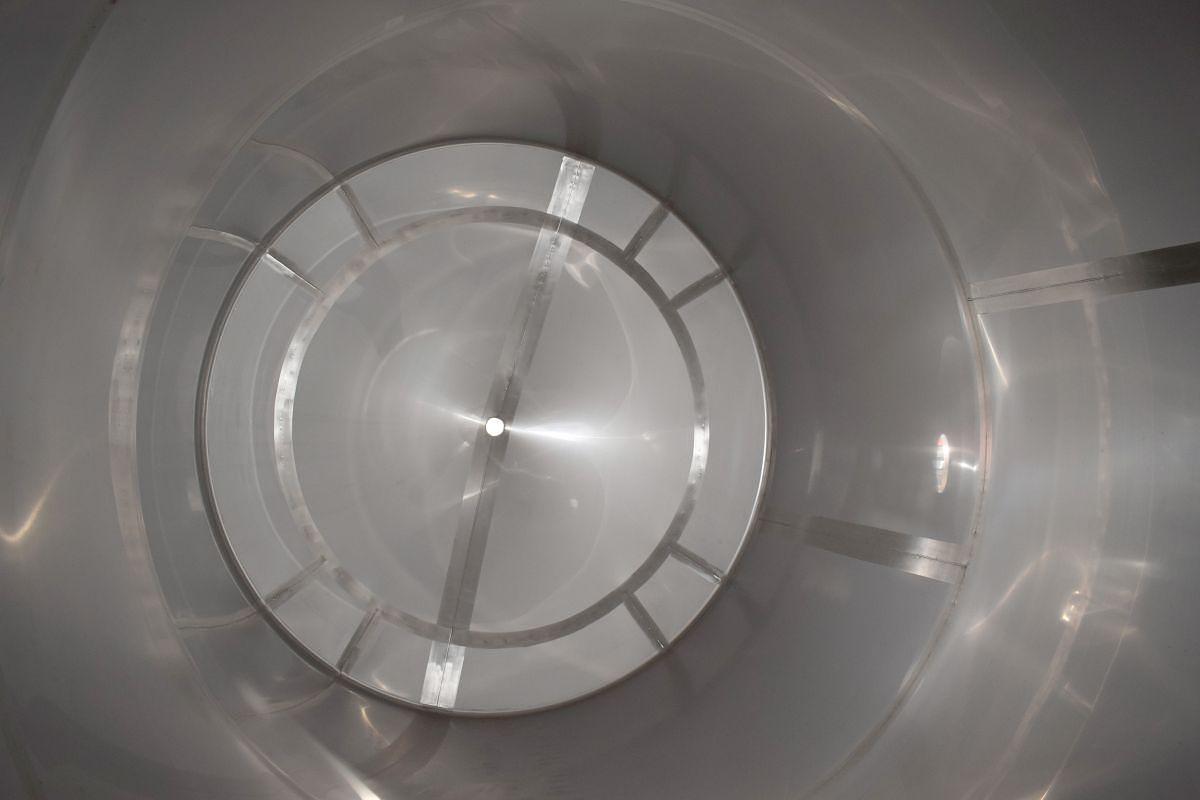 Used 12,600L AISI 316L Stainless Steel Storage Tank | Vertical Single-Skin Process Vessel