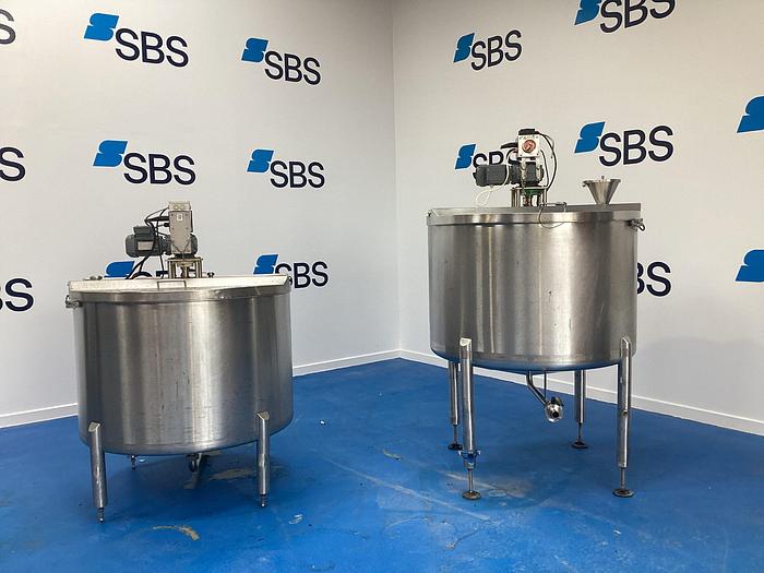 Used 1,000 Litre Stainless Steel Mixing Tank