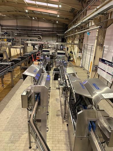 Used Complete Sidel Starcans 2000Filling Line Capacity of 76,000 cans per hour