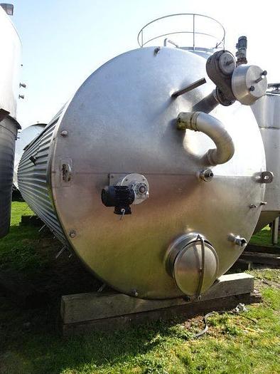 Used 22,500 Litre Insulated 304 Stainless Steel Tank with Small Agitator