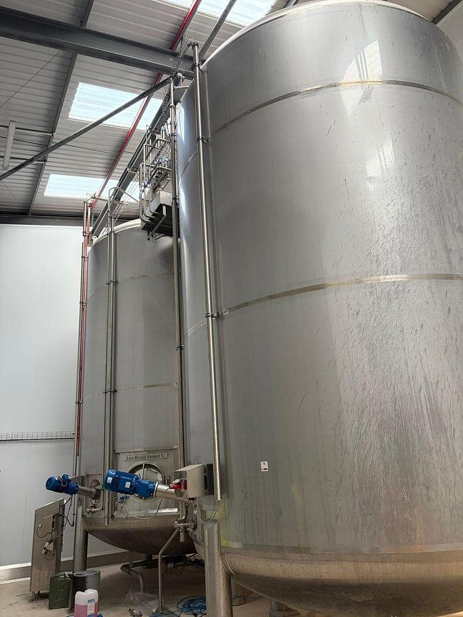 Used 60,000 Litre Stainless Steel Storage Tanks
