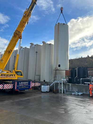 Used 130,000 Litre Mild Steel Storage Tanks