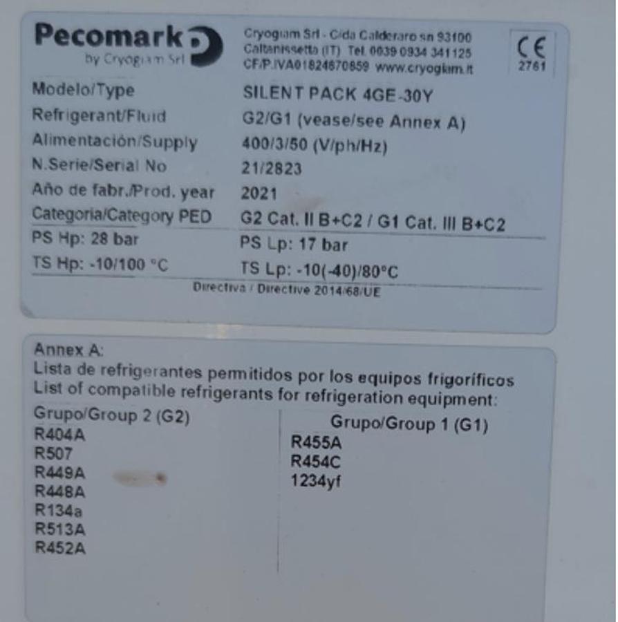 Used 2021 Pecomark Syrup Room Chiller