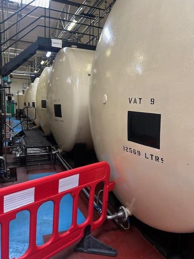 Used Horizontal Glass-Lined Mild Steel Storage Tanks – 32,565L Capacity (Multiple Units Available)