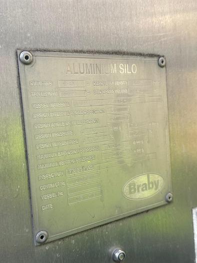 Used 184m3 Braby Aluminium Silo