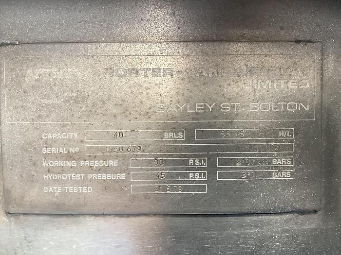 Used 6,500 Litre Stainless Steel Tank