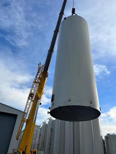 Used 130,000 Litre Mild Steel Storage Tanks