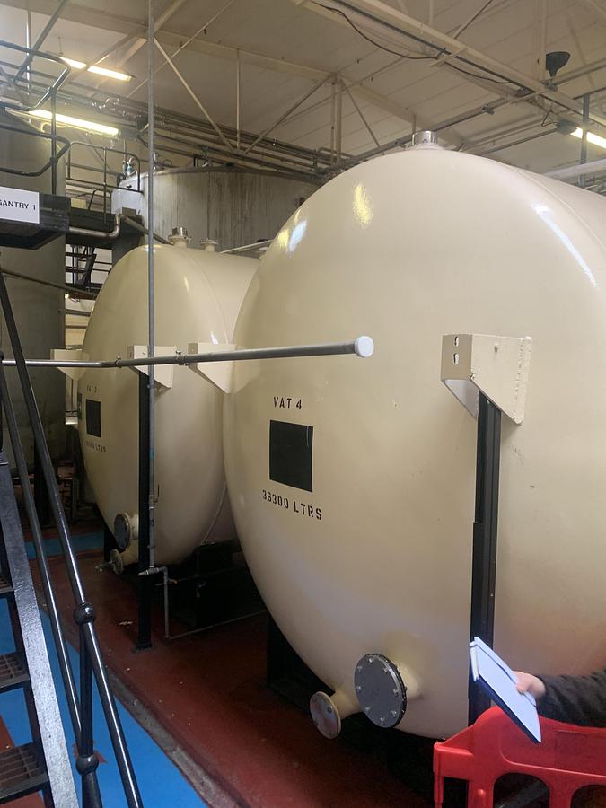Used 36,000 Litre Food Grade Glass Lined Storage Tanks | Ex Whisky Distillery