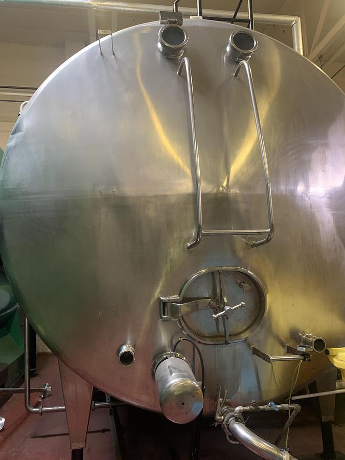 Used Stainless Steel Processing System – 2 x 15,000L & 25,000L Tanks with CIP & Distribution Skid