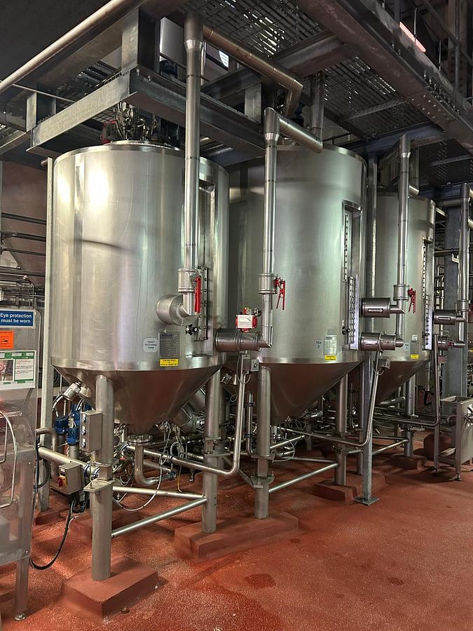 Used 49,000 Litre Stainless Steel Fermentation Vessels