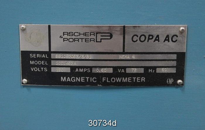 Used Fischer Porter 10d1462A 8" Magnetic Flow Transmitter #30734