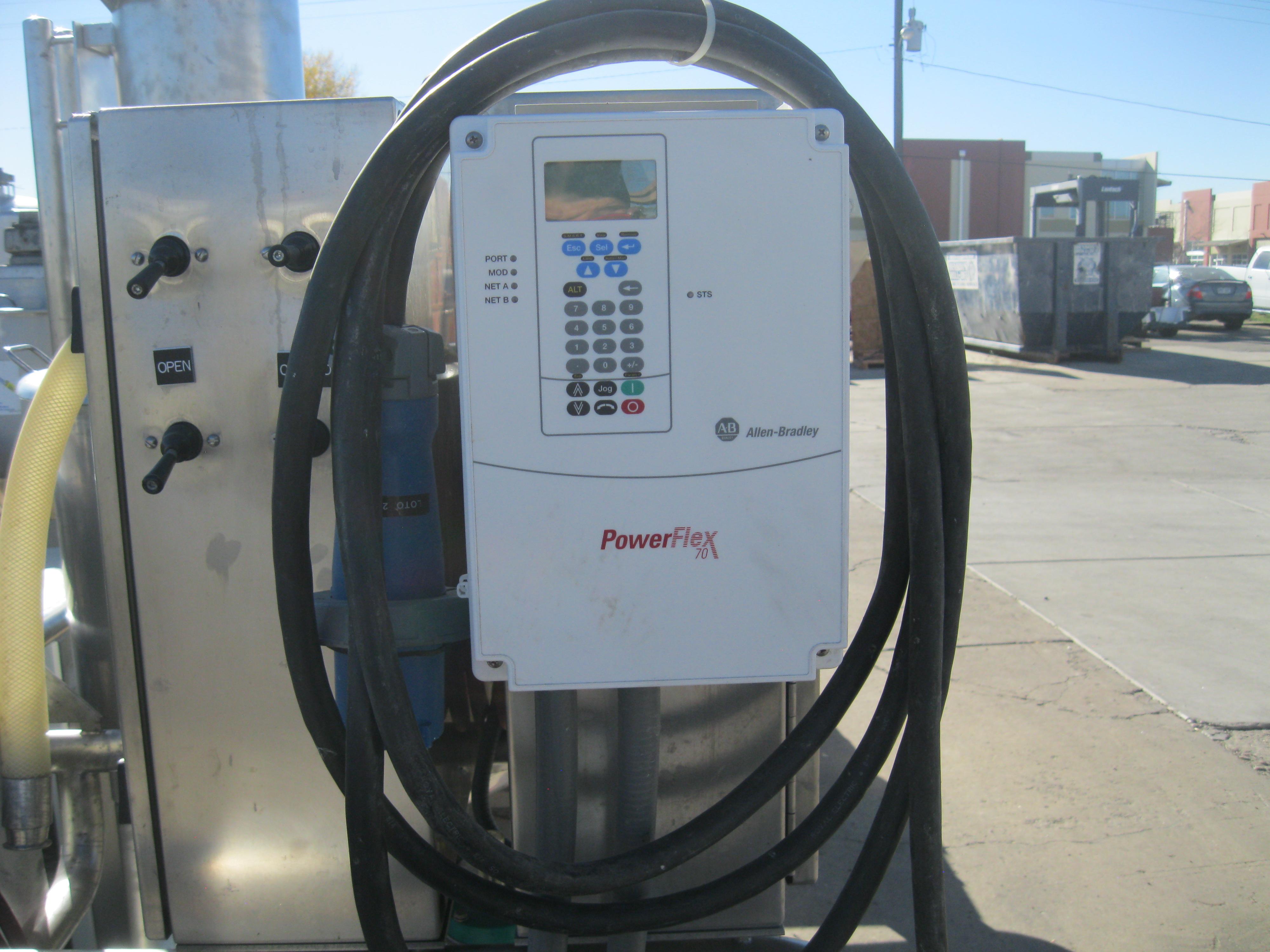 Used 100 GALLON MIXING TANK W/SKID FOR MIXING VISCOUS MATERIAL