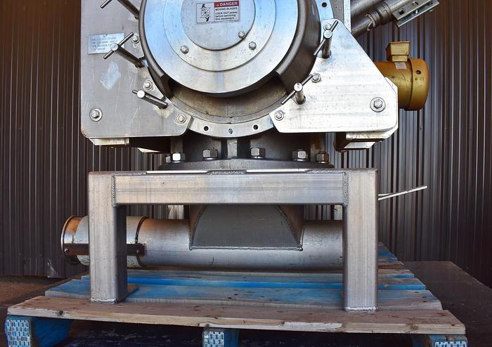 Used USED ROTARY AIR LOCK VALVE, SIZE: 14" X 14", STAINLESS STEEL, CLEAN-IN-PLACE