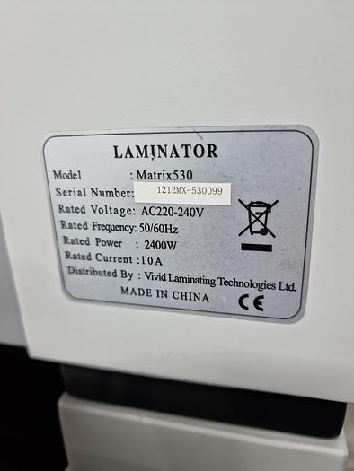 Used matrix 530 Laminator