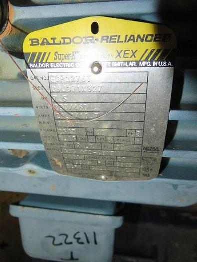 Unused Goulds Pump model 3175S i-Frame size 8×8-12 with base and motor, Unused #44666