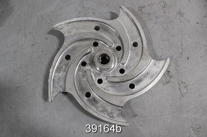 Used Goulds 3196 2x3x13 Pump Impeller, 5-Vane, 12.5" Diameter #39164