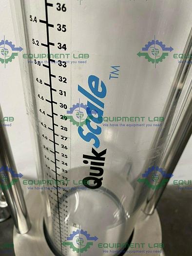 Used Millipore QuikScale 8.2 Liter Acrylic Chromatography Column on Wheels