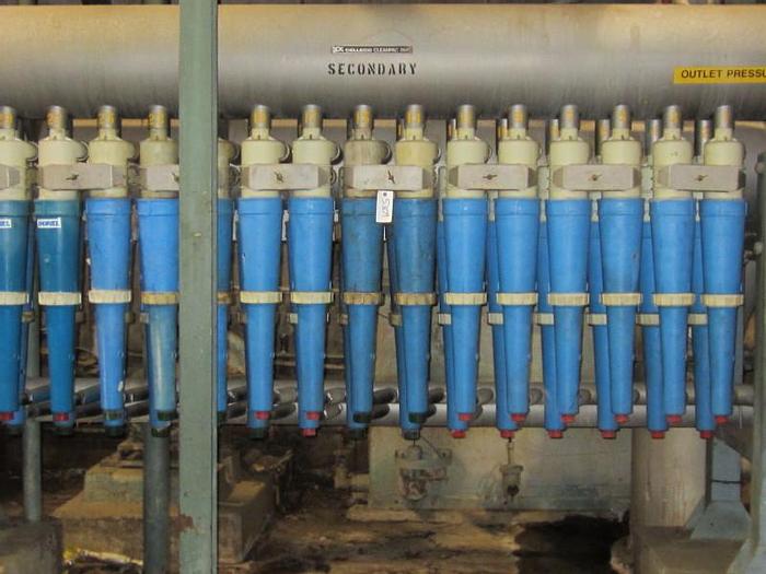 Used CELLECO MODEL 350 CLEANPAC 5" DIA. BANK of 32 SECONDARY