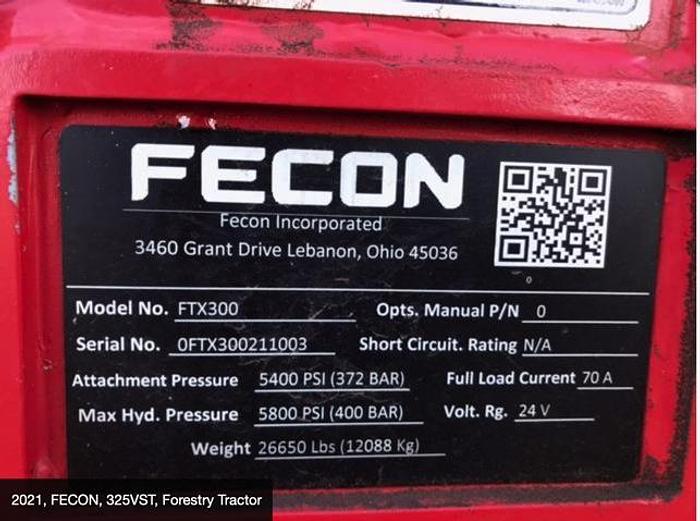 Used 2021 Fecon 325VST Forestry Tractor