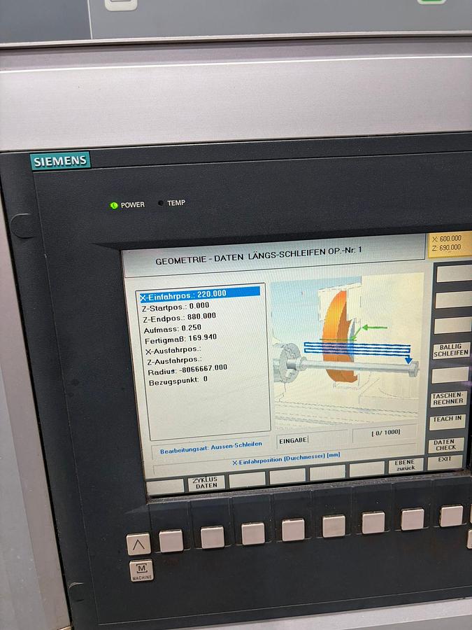 Used CNC Rundschleifmaschine Geibel & Hotz Baujahr 2012 Modell RS 2000 CM DS