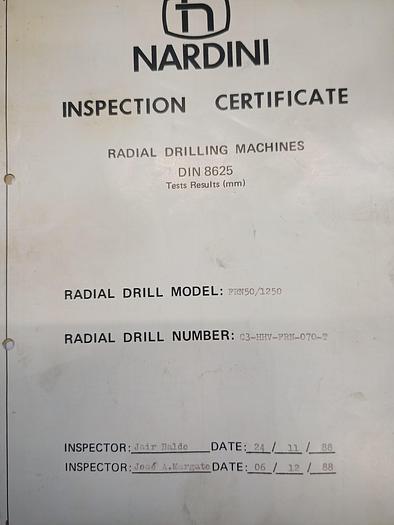 Used RADIALBOHRMASCHINE IMATEC NARDINI FRN-50