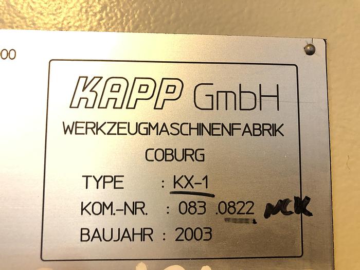 Refurbished 2003 KAPP KX 1