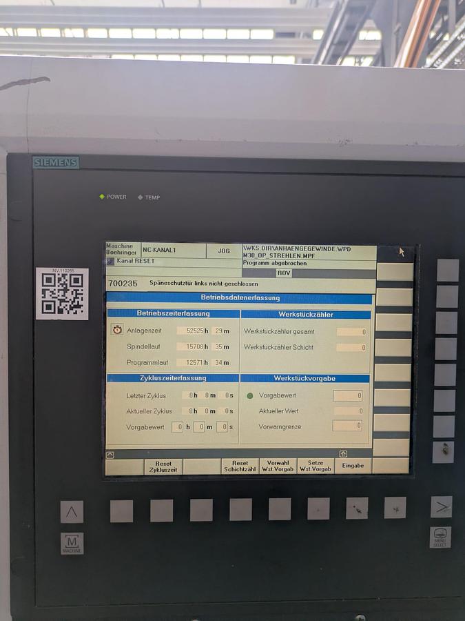 Used VDF BÖHRINGER 250 (315) CM mit C Achse und automatischer Lynette