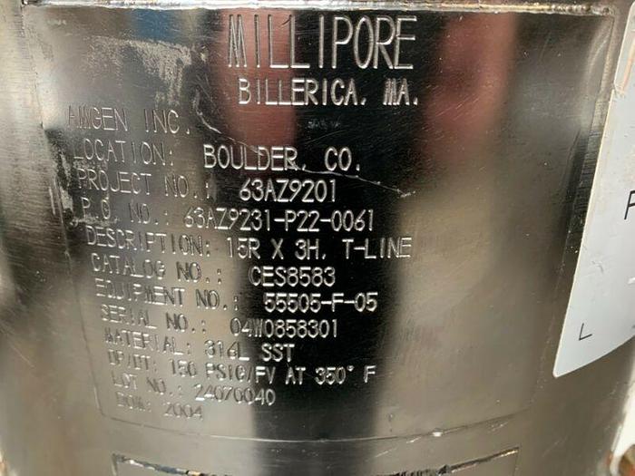 Used Millipore 316L Stainless Steel 150 PSIG Filter Housing Cat# CES8583