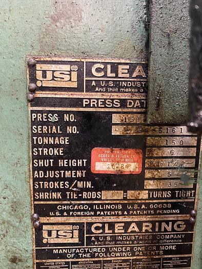 Used Clearing 150-Ton Gap Press
