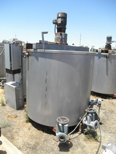 Used Tank, 750 Gallon, S/st, Agit, 3 HP, (4) #C735196