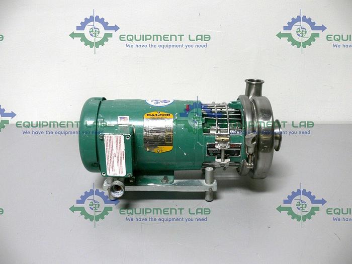 Used Tri-Clover TRI-FLO Pump C216MD56T-S w/ 1.5HP Baldor Industrial 3 Phase Motor