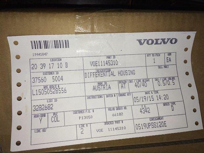 0 Volvo (11145310) DIFFERENTIAL HOUSING and (11145309) DOG CLUTCH