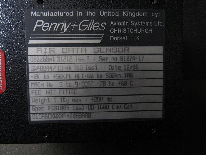Used Penny + Giles Air Data Sensor D60268mk 31212 iss 2