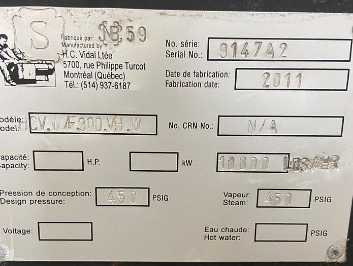 Used 2012 WELLONS Biomass wood Steam boiler System