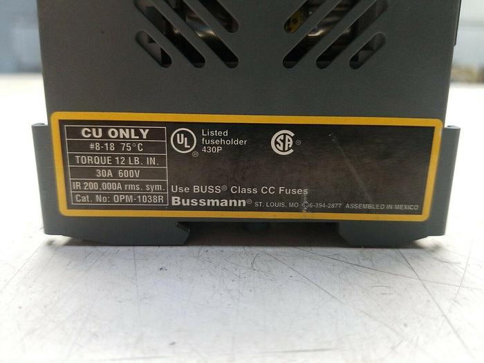 Used BUSSMANN OPTIMA OPM-1038R