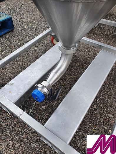 Used 600 Litre Stainless Steel Transit Tanks wit Conical Base