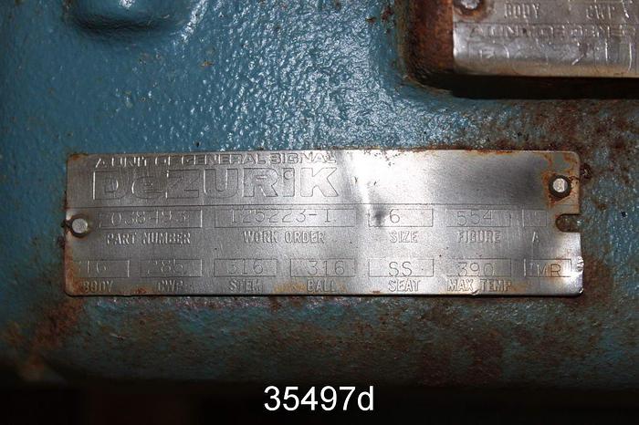 Used Dezurik 203949 3 6" V-Ball Control Valve #35497