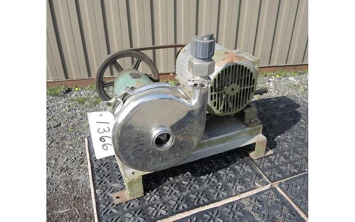 USED CENTRIFUGAL PUMP, 2" X 1.5" INLET & OUTLET, STAINLESS STEEL, SANITARY