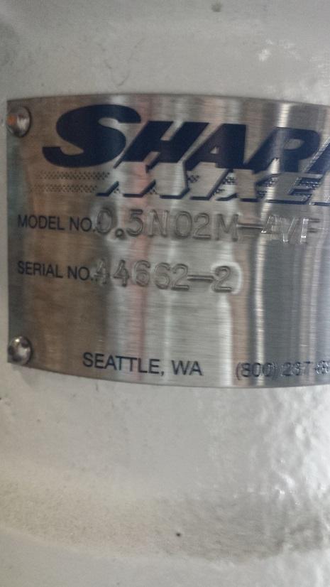 Used 7 GALLON VACUUM PROCESSOR TANK (25 LITERS) ITT. IND. SERIAL 2302433-2