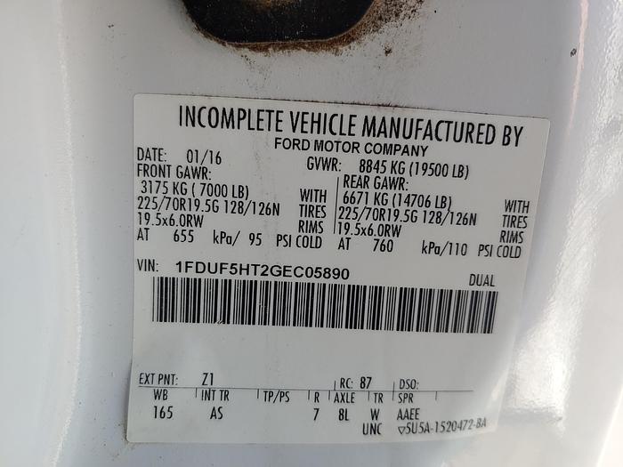 Used Altec AT40-MH 45ft Bucket Boom on 2016 Ford F550 4x4 Reg Cab Utility Truck - 05890