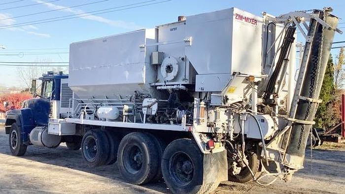 Used 1995 Mack/Zimmerman 11 YD Volumetric Concrete Mixer Truck