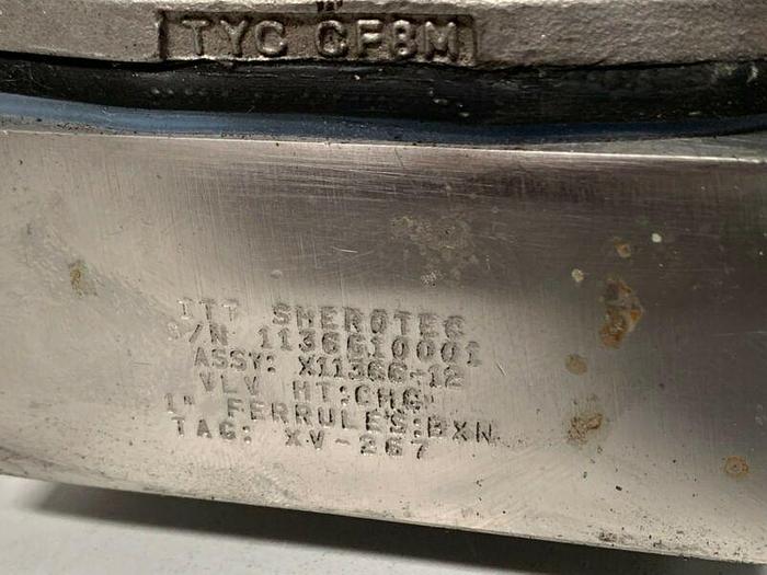 Used ITT Pure-Flo A209 3-way Stainless Steel Diaphragm Valve w/ 2" Sanitary Fittings