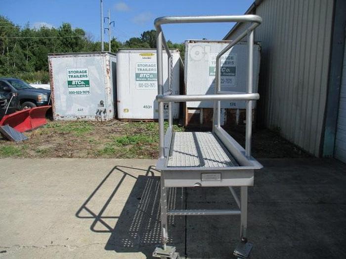 Used Work Platform; 23"Wx7'L, with Stairs on Casters